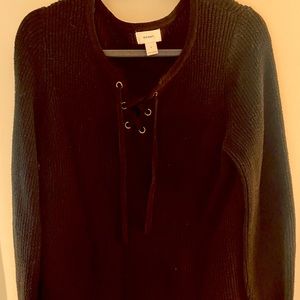 Old Navy small sweater with tie neck